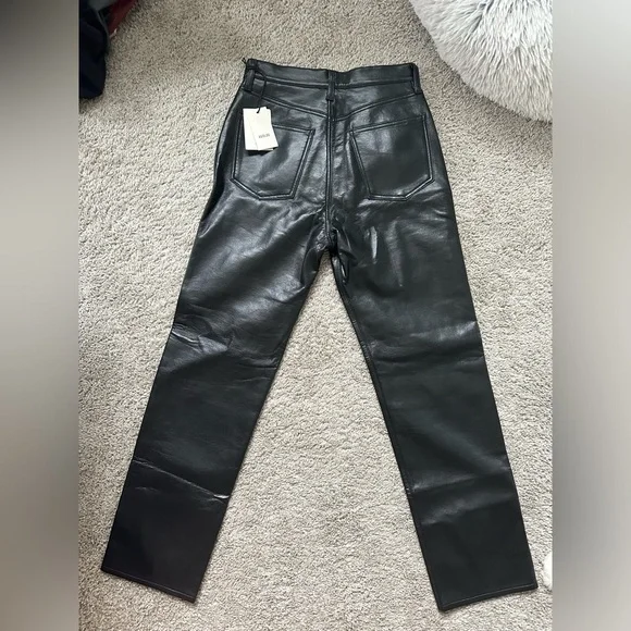 NWT AGOLDE Leather Pants